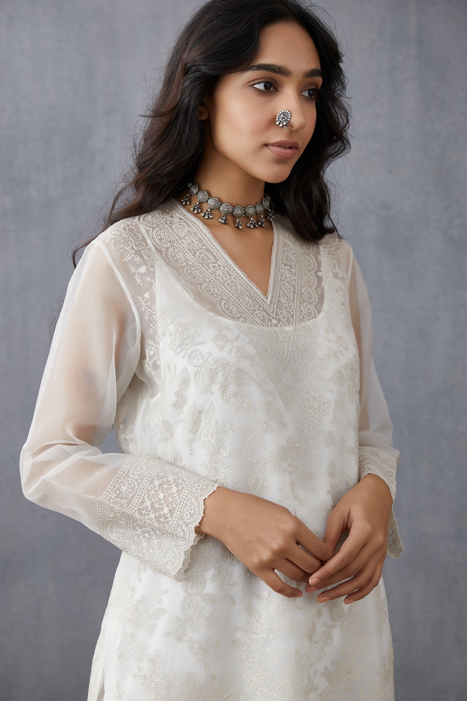 Swetah Sloka Kurta Set