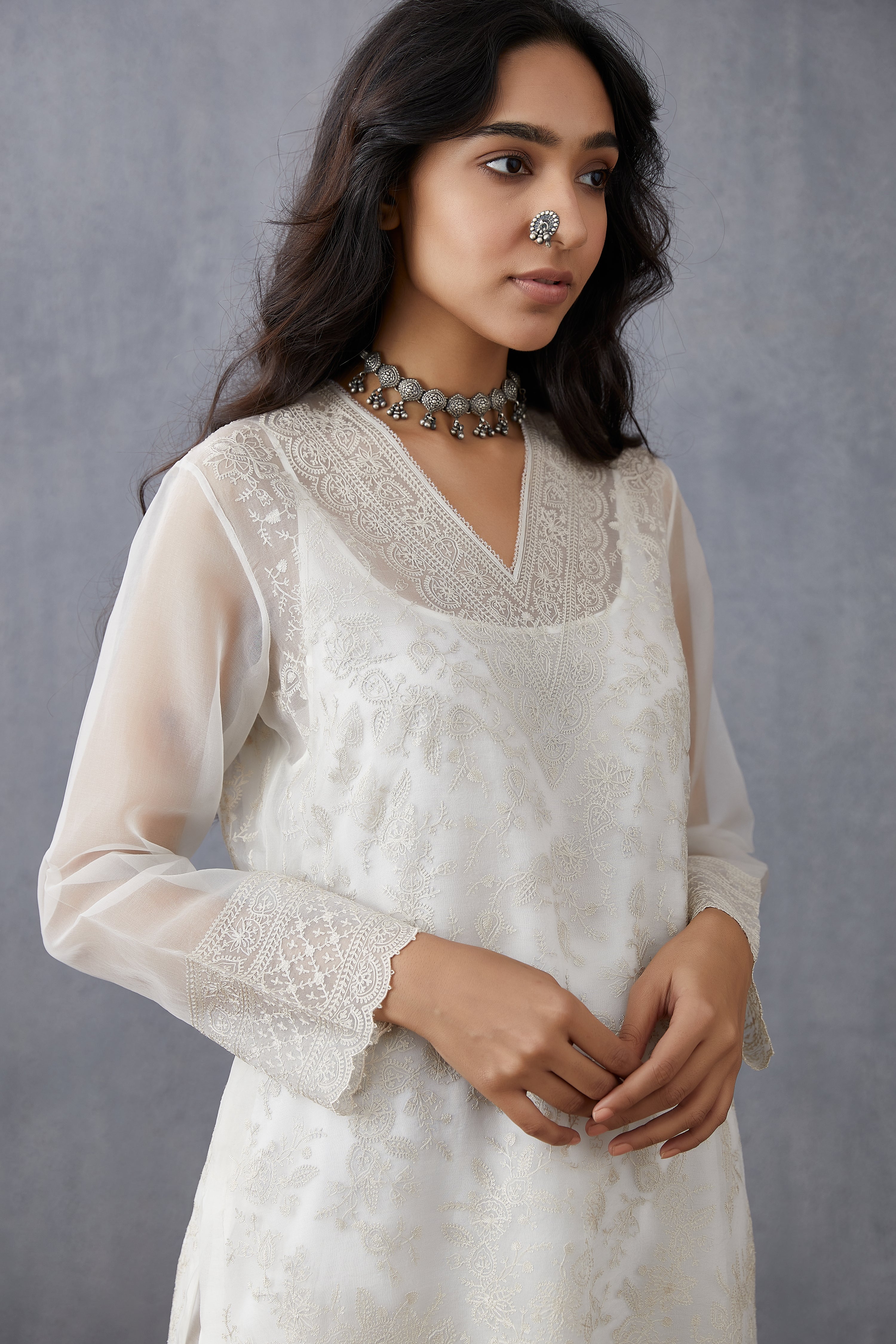 Swetah Sloka Kurta Set