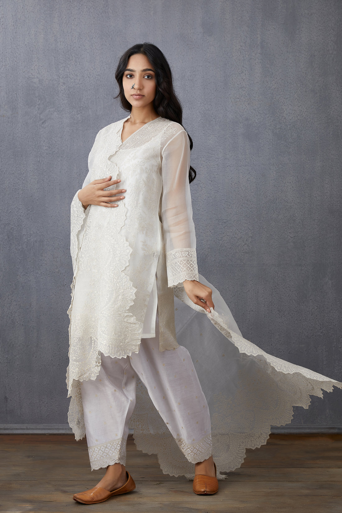 Swetah Sloka Kurta Set