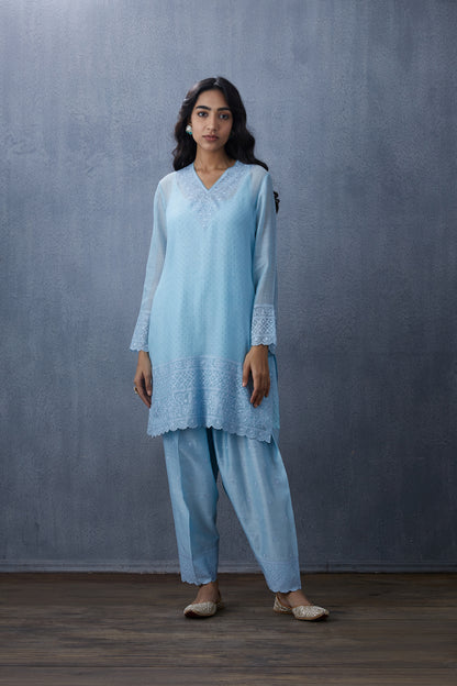 Aasmani Sloka Kurta Set