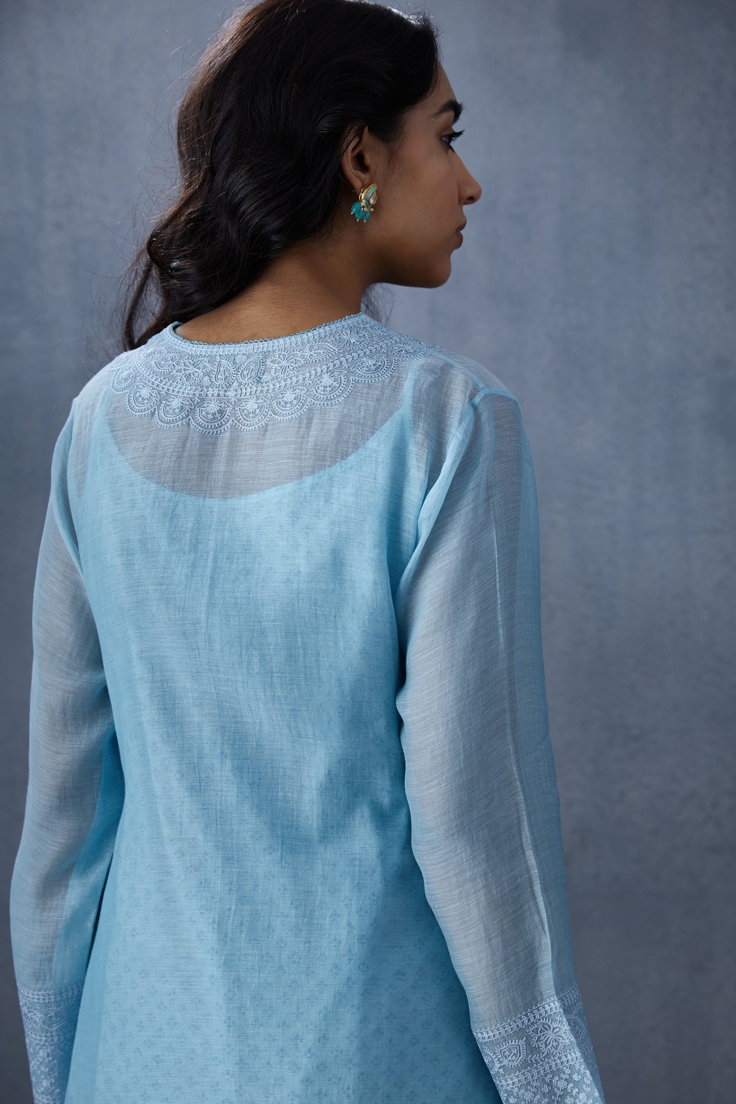 Aasmani Sloka Kurta Set