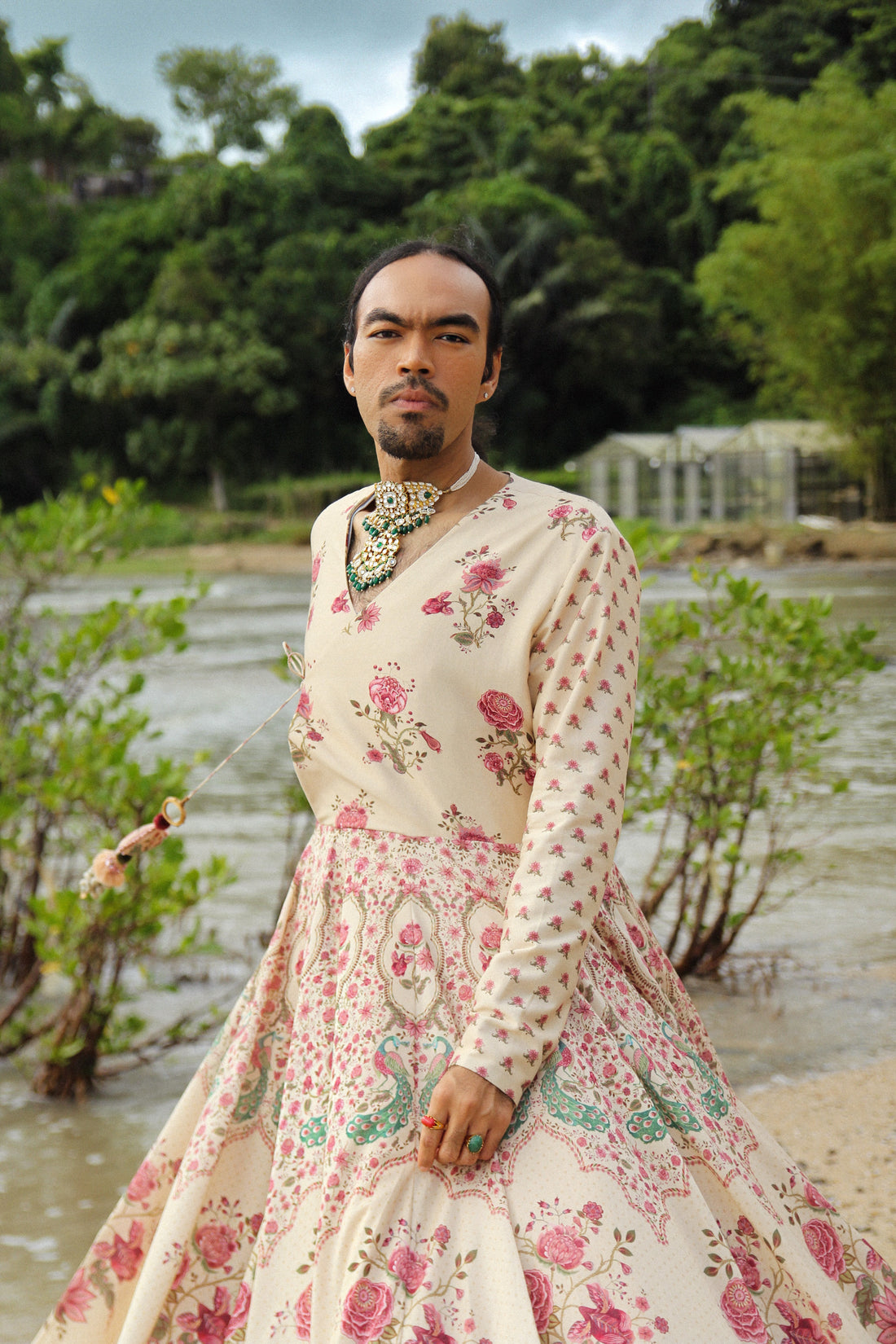 Vimal Shahen In Our Customized Kasturi Chintz Bulleya Angarakha Set