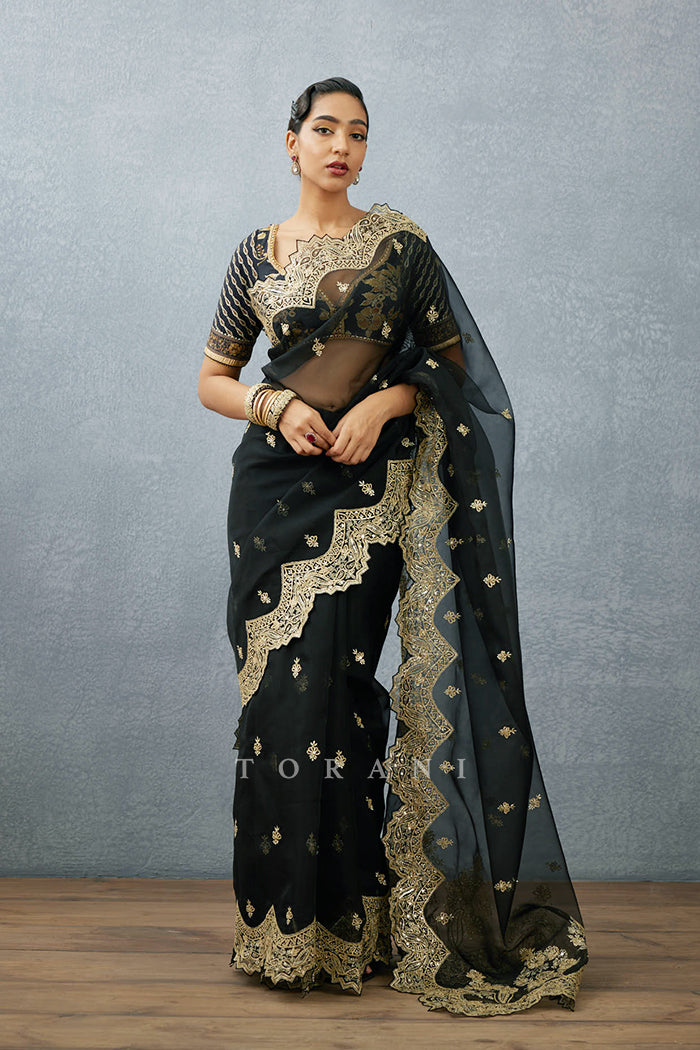 Shruti Hassan in our Gulghast Huma Saree Set