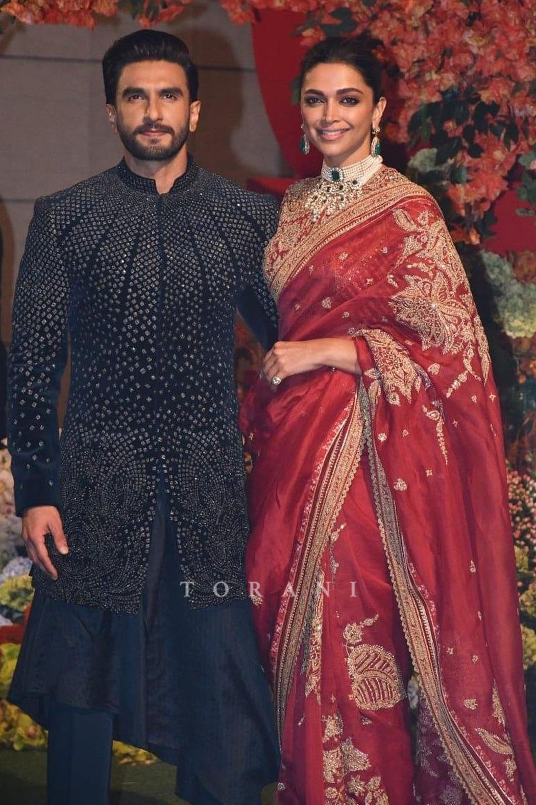 Deepika Padukone in our Sindoori Taashi Yashoda Saree Set