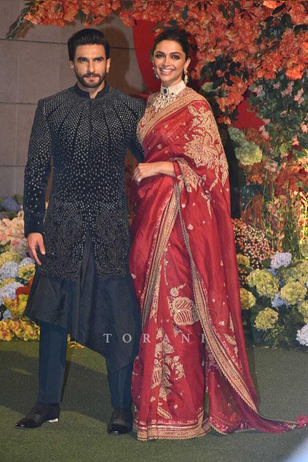 Deepika Padukone in our Sindoori Taashi Yashoda Saree Set