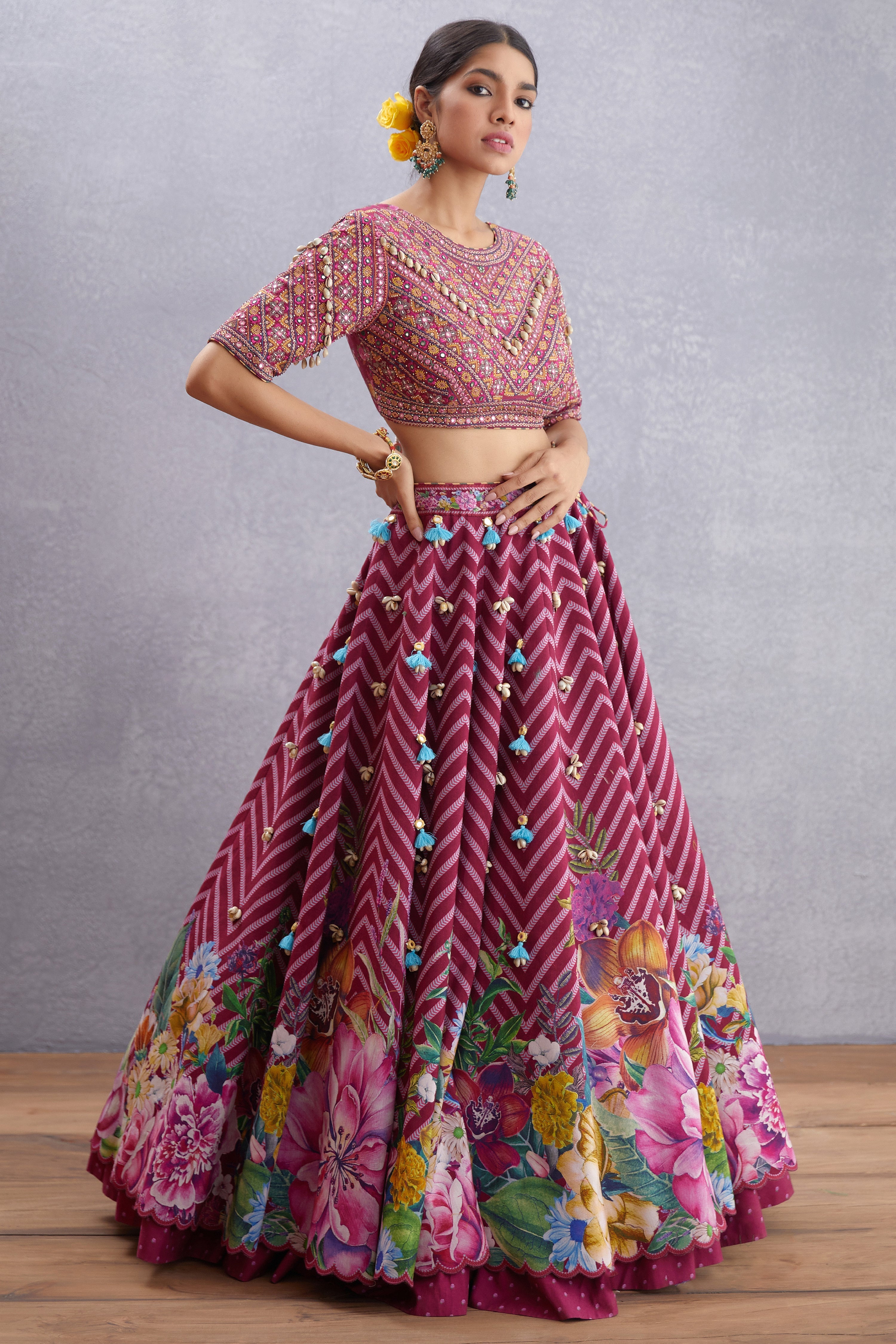SALE - Manika Saadat Gul Lehenga Set