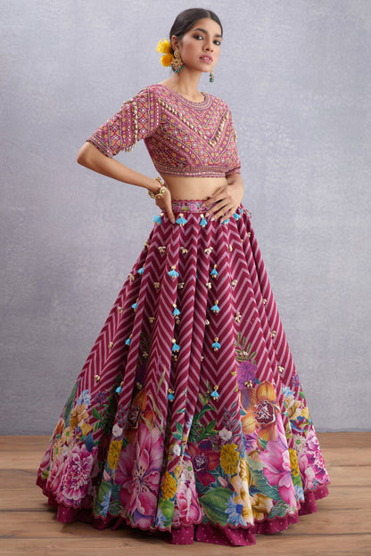 SALE - Manika Saadat Gul Lehenga Set