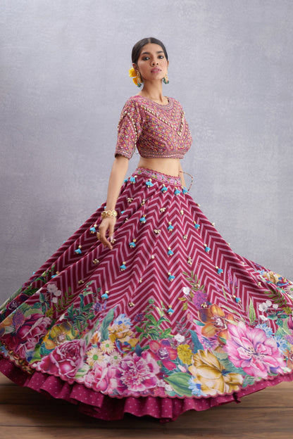 SALE - Manika Saadat Gul Lehenga Set