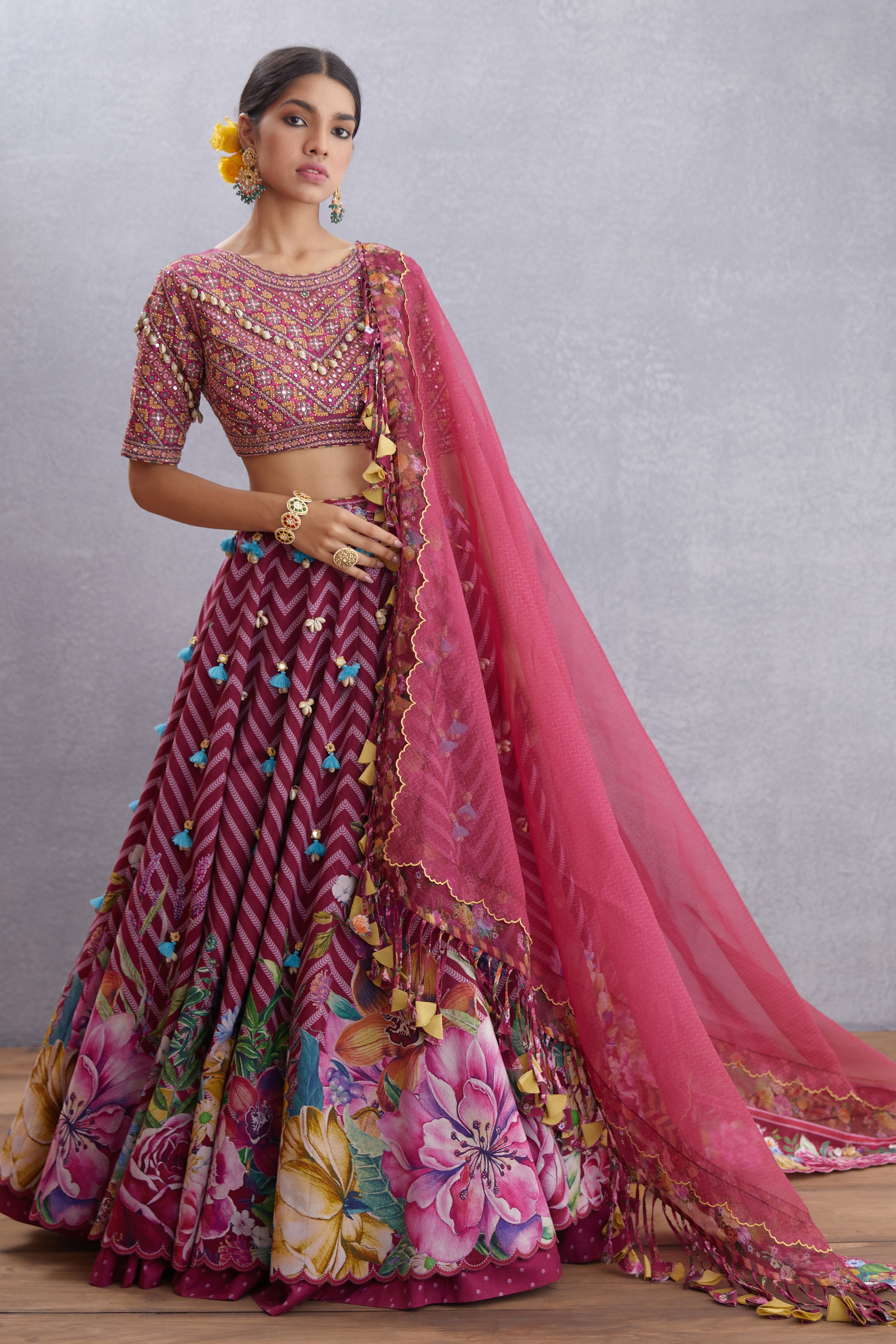 SALE - Manika Saadat Gul Lehenga Set