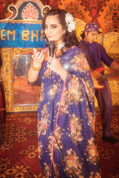 KUSHA KAPILKA IN SEQUIN SAREE SET FROM TORANI
