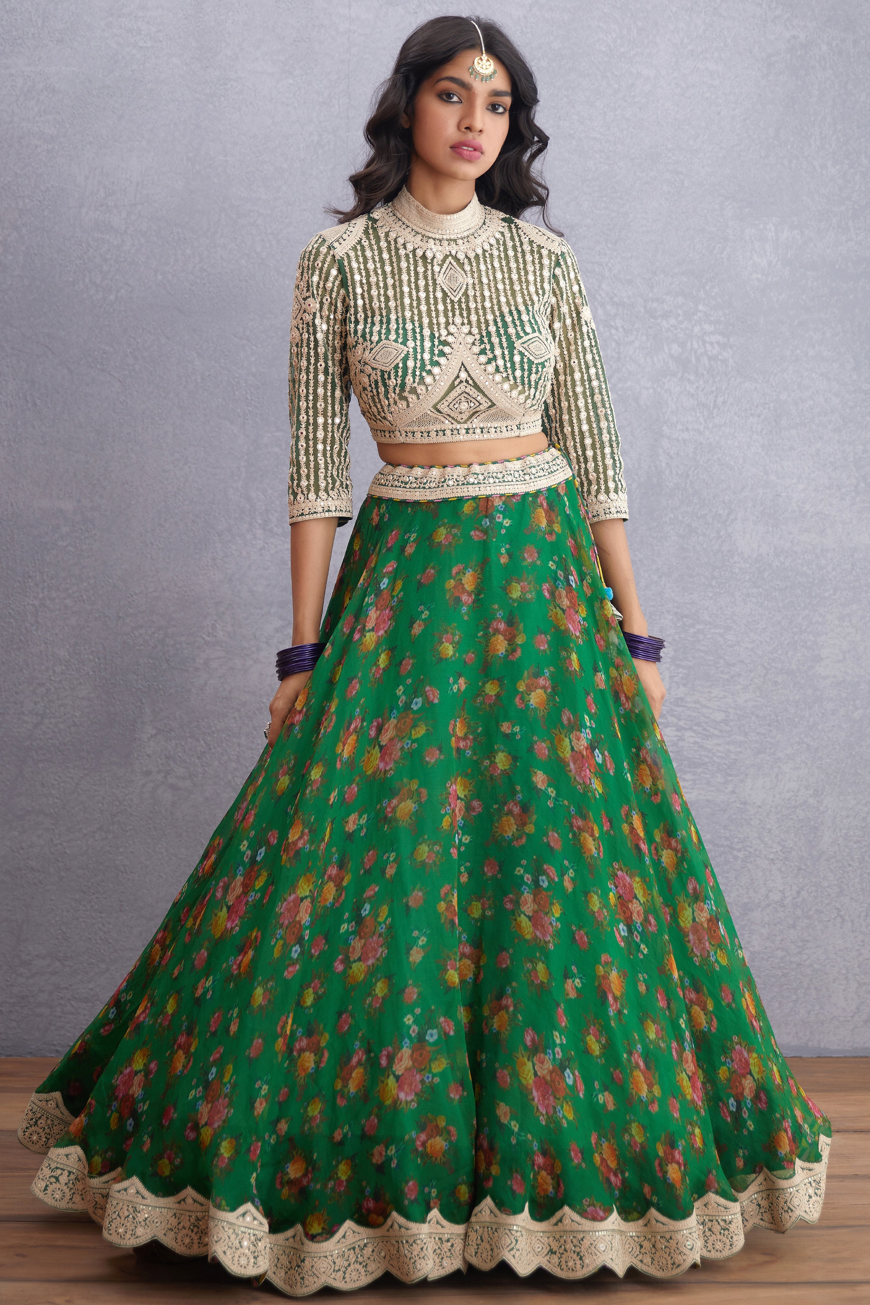 SALE - Panna Induma Lehenga Set