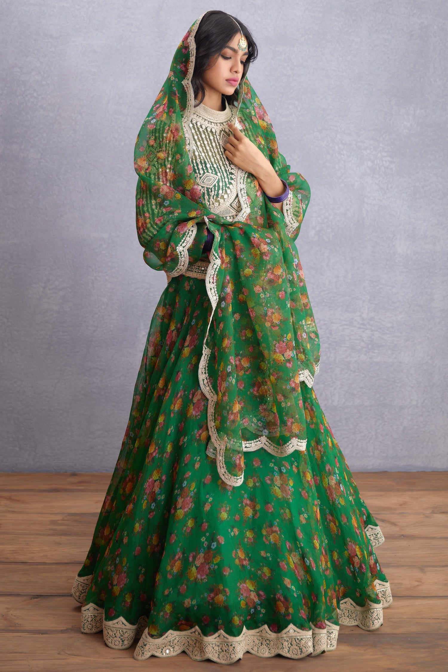 SALE - Panna Induma Lehenga Set