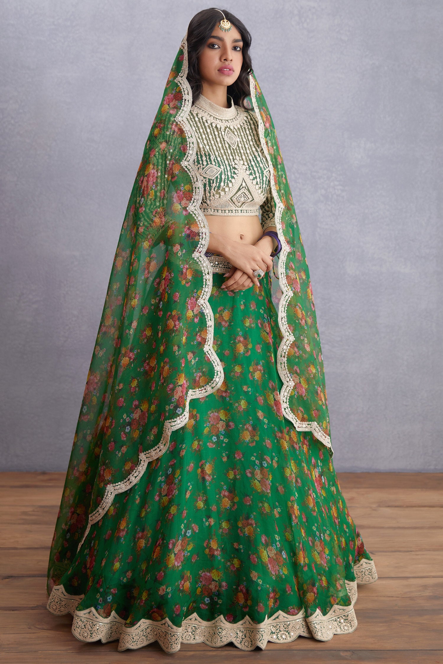 SALE - Panna Induma Lehenga Set